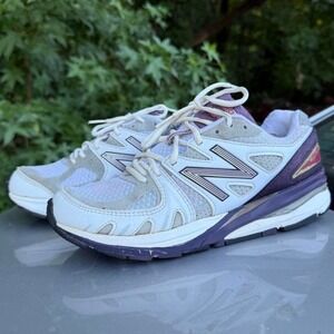 New Balance 1540 white and purple trainers